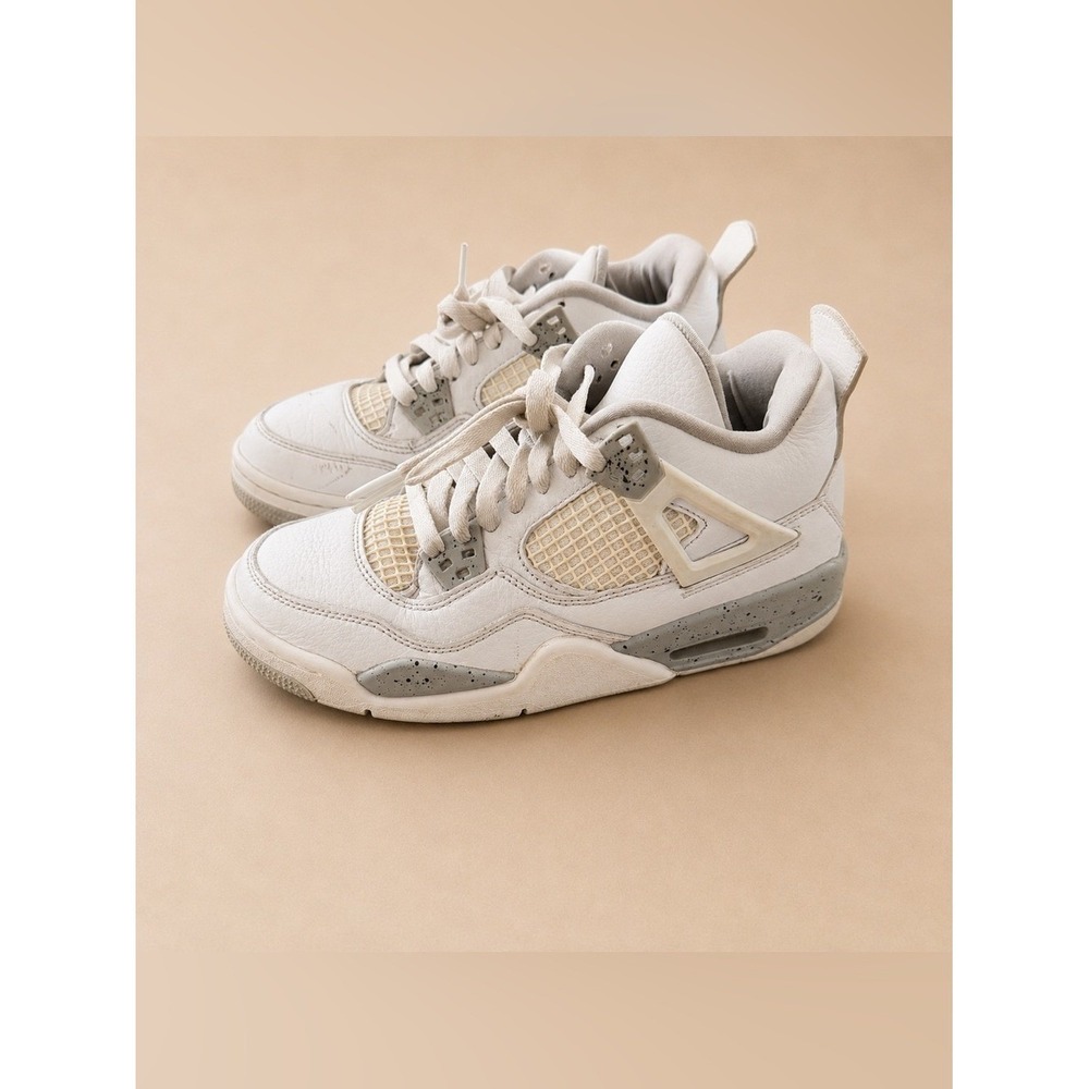 Nike‎ Air Jordan 4 Retro White Oreo GS DJ4699-100 White Tech Grey Size 5Y